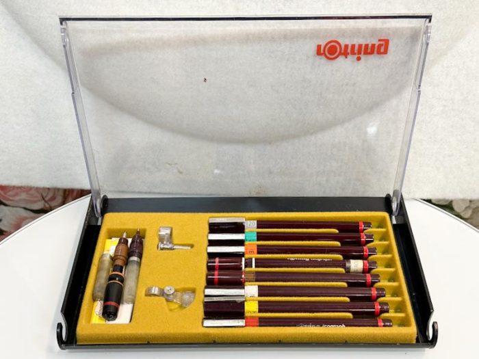 Vintage tekenpen set "Roting" 8 pennen - Afbeelding 2