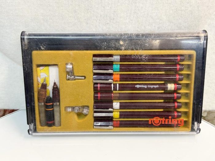 Vintage tekenpen set "Roting" 8 pennen - Afbeelding 3