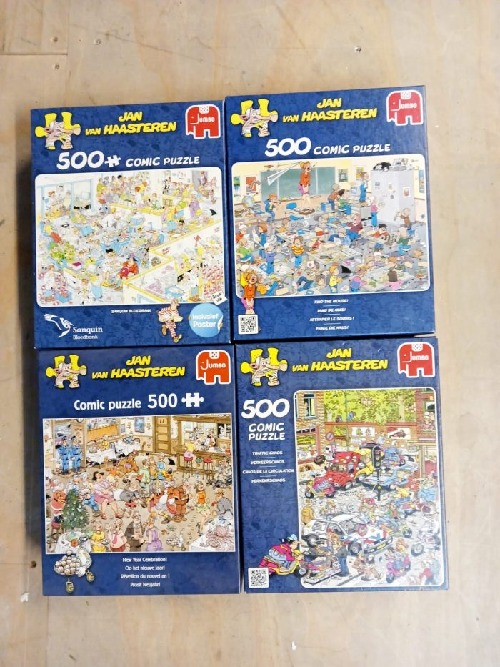 Jan van Haasteren puzzels 4 dozen van 500 stuks