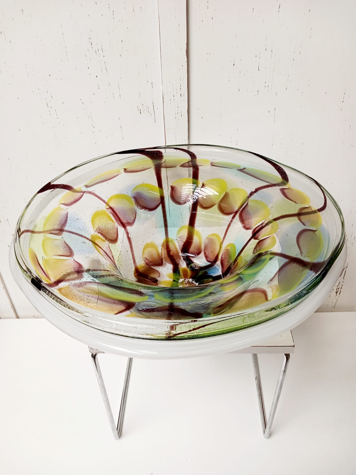 Grote decoratieve glazen design kom - Afbeelding 4