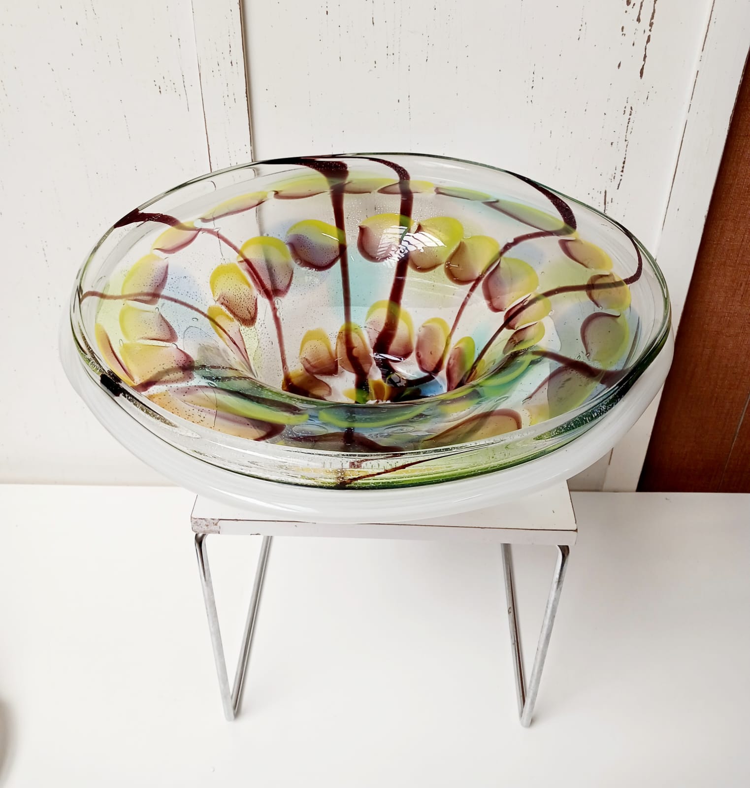 Grote decoratieve glazen design kom - Afbeelding 5