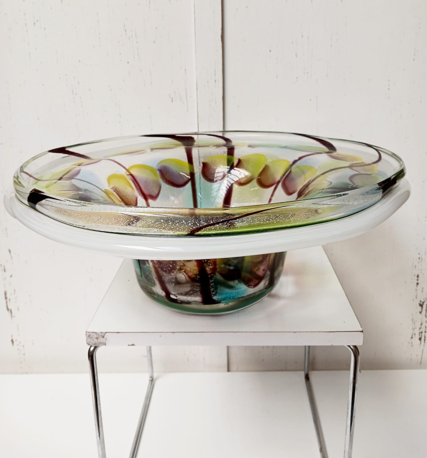 Grote decoratieve glazen design kom