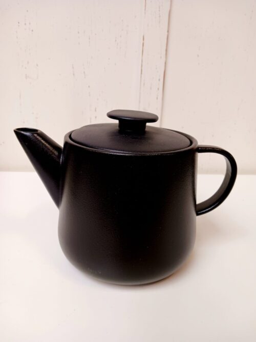 Hema aardewerk design "Chicago" theepot zwart mat 1.7 L nieuw