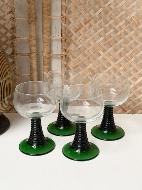 4 Vintage France design roemer wijnglazen